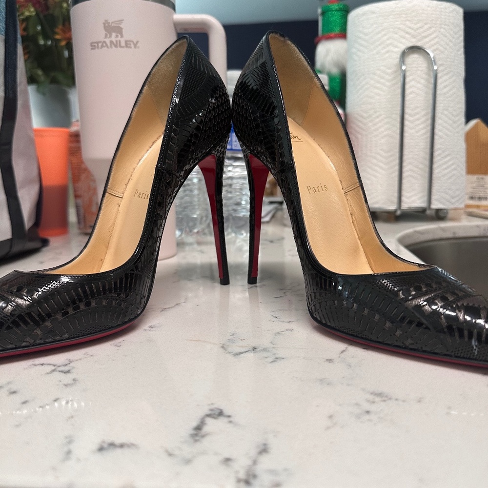 Christian Louboutin Black So Kate Kristali laser cut